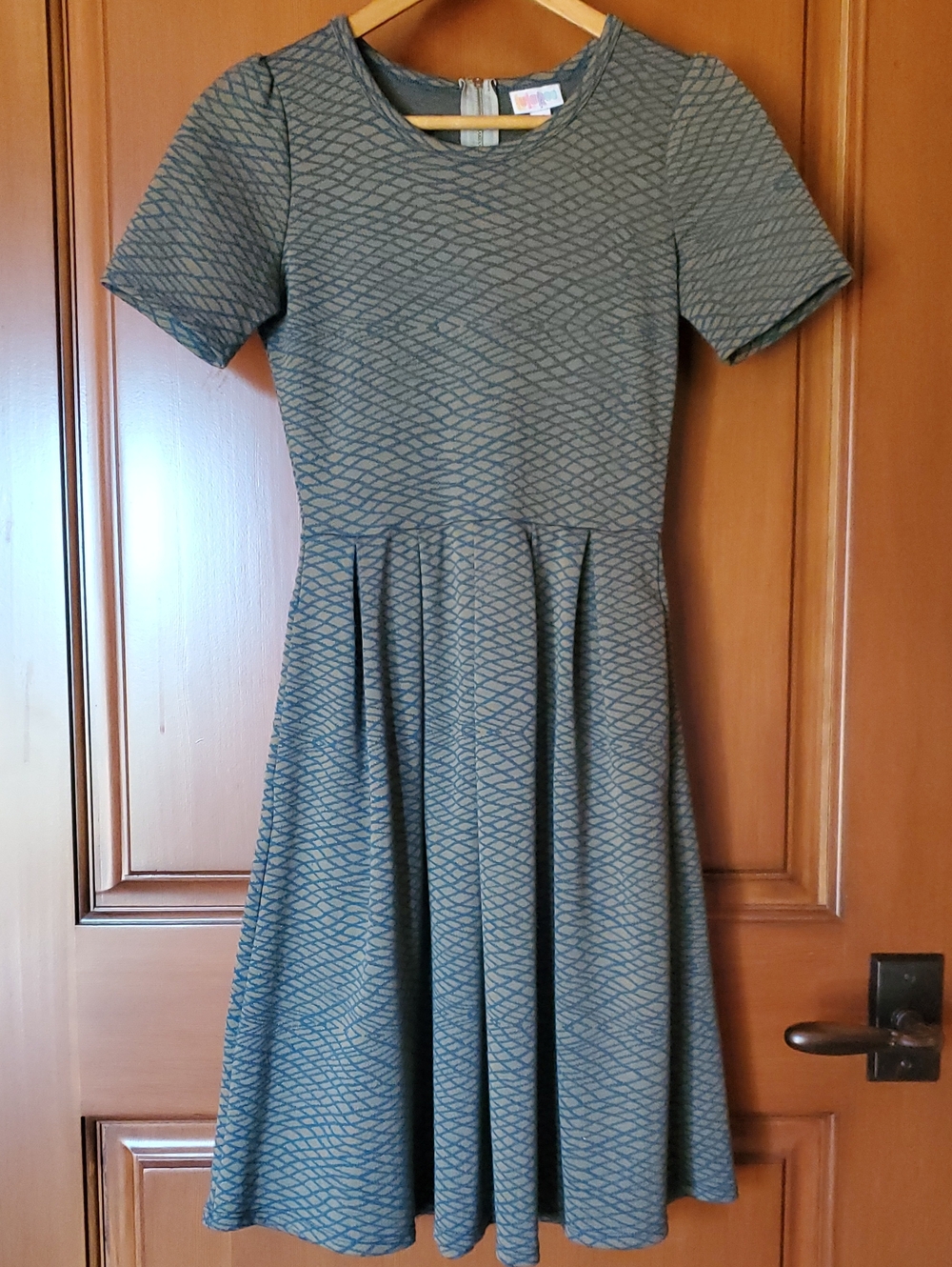 LuLaRoe Olive Green Short Sleeve Fit & Flare Dress